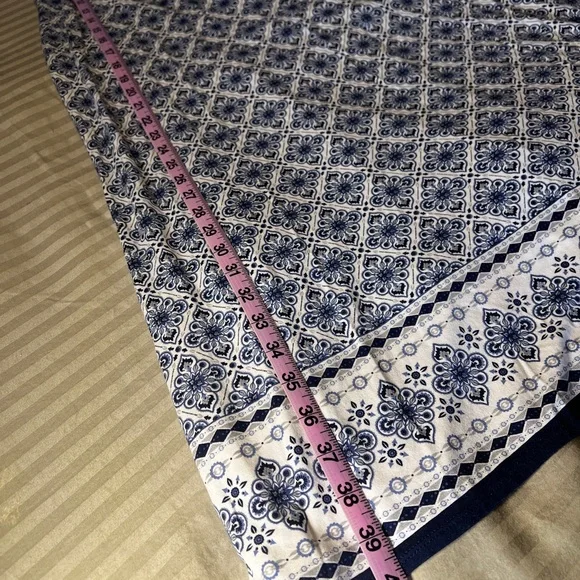 NWT Max Studio Navy and White Maxi Skirt - Size large - Picture 6 of 7